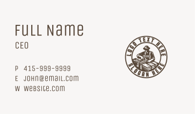 Carpenter Builder Business Card Image Preview