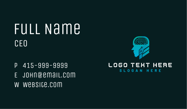 Human Technology Brain Business Card Design Image Preview