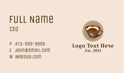 Coffee Filter Brew Business Card