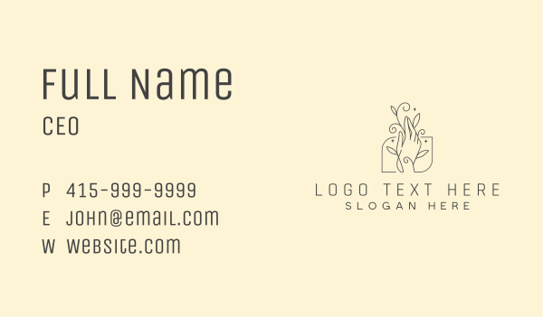Hand Gentle Feminine Business Card Design Image Preview
