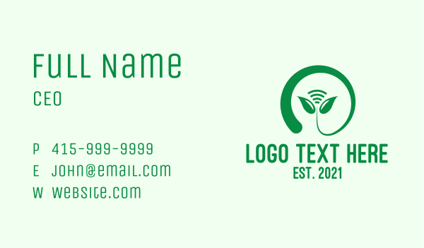 Nature Wireless Connection Business Card Design Image Preview