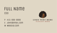 Afro Woman Hair Salon Business Card Image Preview