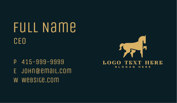 Equestrian Horse Riding Business Card Design Image Preview