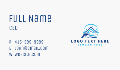 Pressure Wash Roof Cleaning Business Card Image Preview