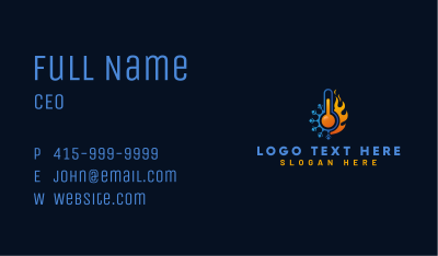 Thermometer Temperature Fire Ice Business Card Image Preview