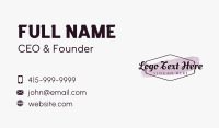 Black Feminine Hexagon Business  Business Card Image Preview