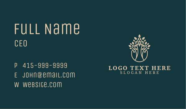 Eco Tree Plant Business Card Design Image Preview