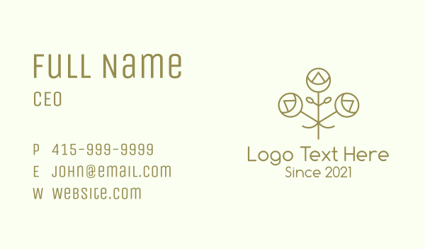 Minimalist Decorative Flower Business Card Design Image Preview