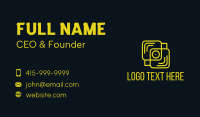 Yellow Mobile Device Business Card Preview