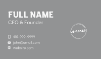 Artsy Business  Circle Business Card Design
