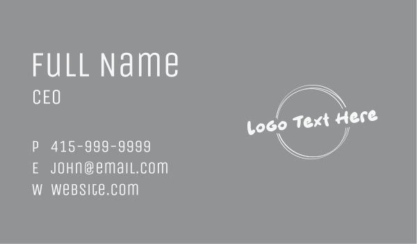 Artsy Business  Circle Business Card Design Image Preview