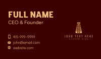 Traditional Hindu Temple Tower Business Card Design