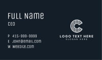Woodwork Letter C Business Card Image Preview