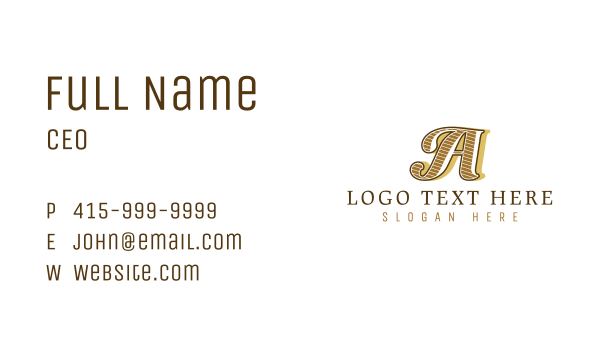 Vintage Retro Tattoo Business Card Design Image Preview