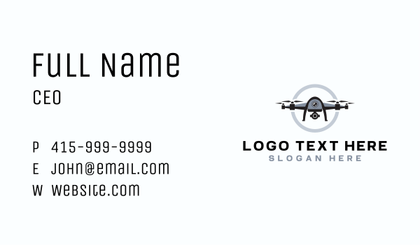 Camera Drone Videography Business Card Design Image Preview