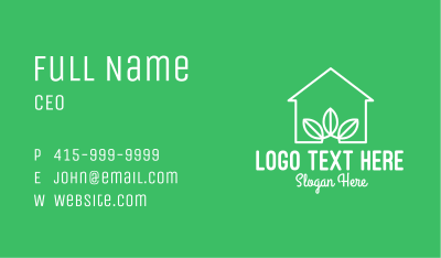 White Eco House Business Card