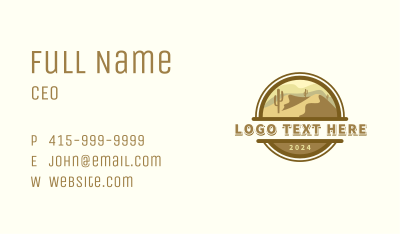 Western Desert Dunes Business Card Image Preview