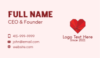 Geometric Ruby Heart  Business Card Image Preview