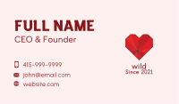 Geometric Ruby Heart  Business Card Image Preview