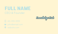Retro Script Wordmark Business Card Image Preview
