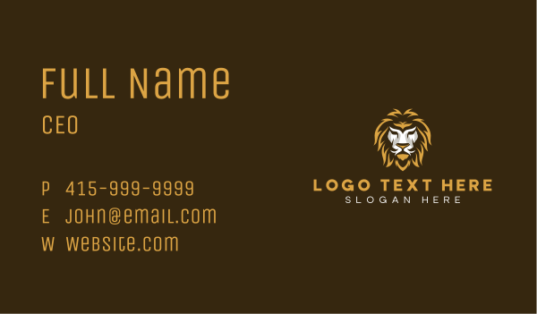 Lion Jungle Zoo Business Card Design Image Preview