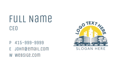 City Truck Forwarding Business Card Image Preview