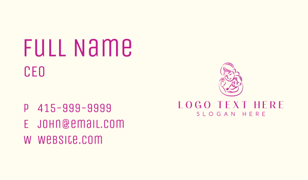 Mother Infant Pediatric Business Card Design Image Preview