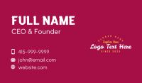 Quirky Script Wordmark Business Card Image Preview