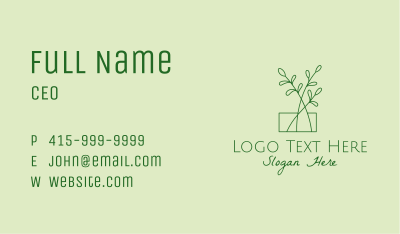 Green Plant Seedlings  Business Card Image Preview