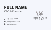 Consulting Firm Letter W Business Card Design