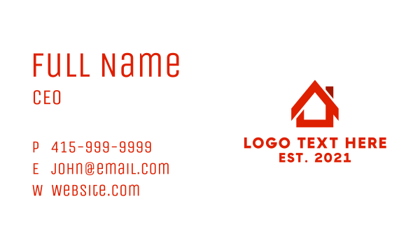 Red Building  Business Card Design Image Preview