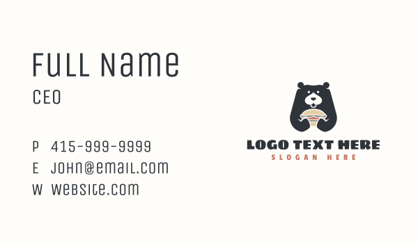 Bear Burger Restaurant Business Card Design Image Preview