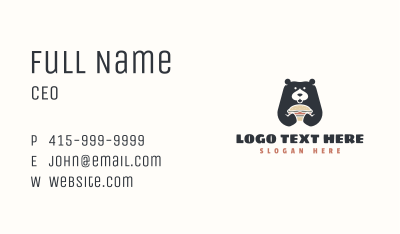 Bear Burger Restaurant Business Card Image Preview