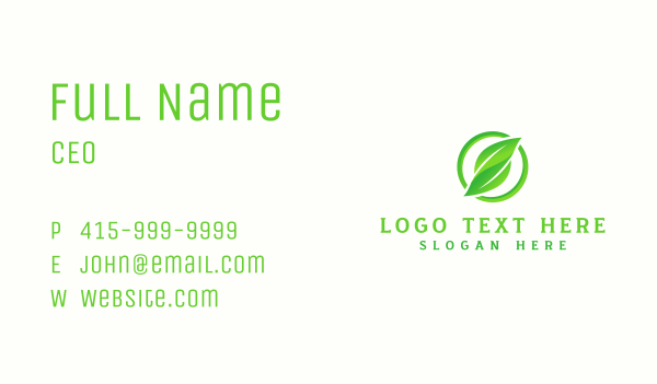 Leaf Natural Herb Business Card Design Image Preview