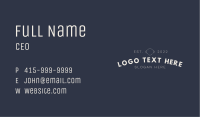 Professional White Wordmark  Business Card Image Preview