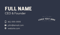 Professional White Wordmark  Business Card Design