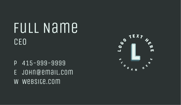 Generic Agency Lettermark Business Card Design Image Preview