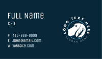 Natural Dog Leaf Veterinarian Business Card Image Preview