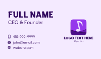 Purple Music App  Business Card Image Preview