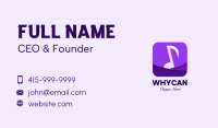 Purple Music App  Business Card Design