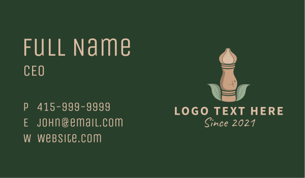 Condiment Shaker  Business Card Design Image Preview
