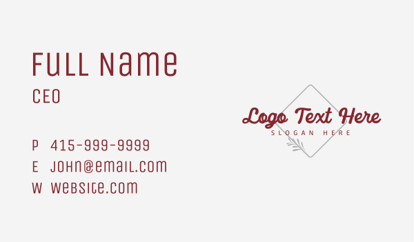 Elegant Retro Brand Business Card Design Image Preview