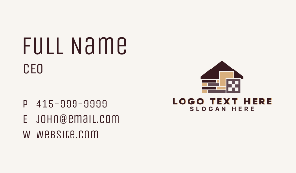 House Floor Tiling  Business Card Design Image Preview
