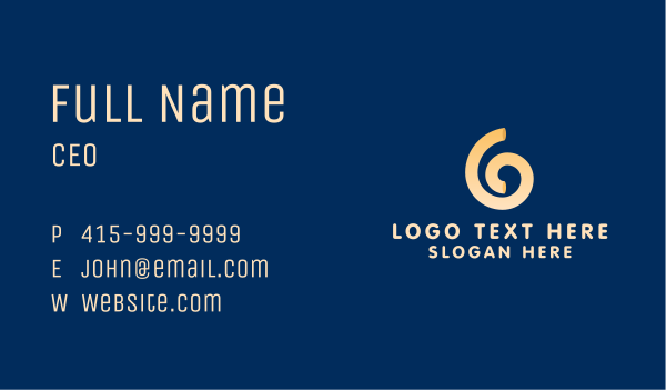 Swirly Noodle Business Card Design Image Preview