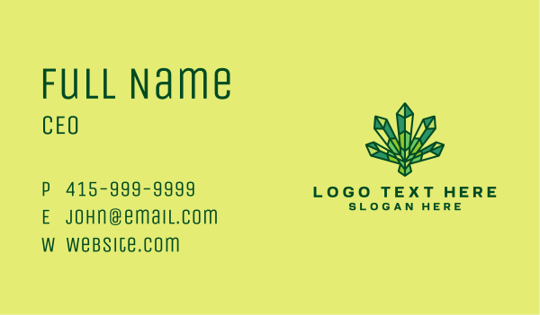 Gemstone Marijuana Weed Business Card Design Image Preview