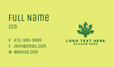 Gemstone Marijuana Weed Business Card Image Preview