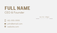 Elegant Simple Wordmark Business Card Image Preview