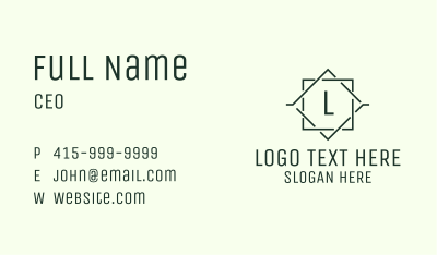 Diamond Frame Letter Business Card Image Preview