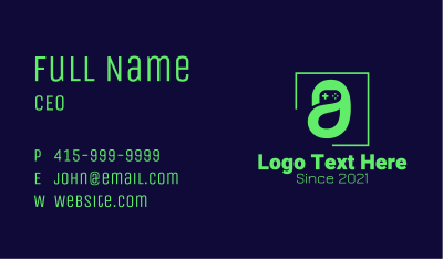 Game Console Letter A Business Card Image Preview