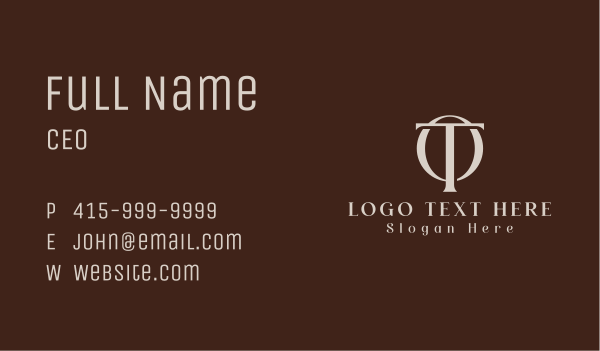Luxury Real Estate Monogram Business Card Design Image Preview